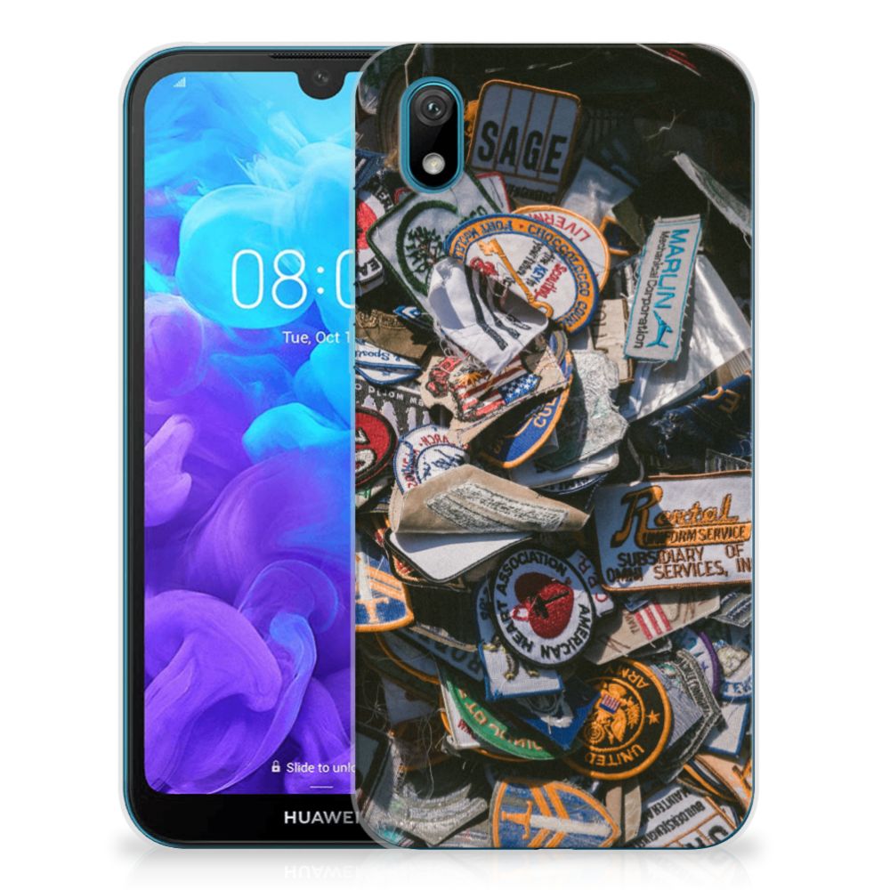 Huawei Y5 (2019) Siliconen Hoesje met foto Badges