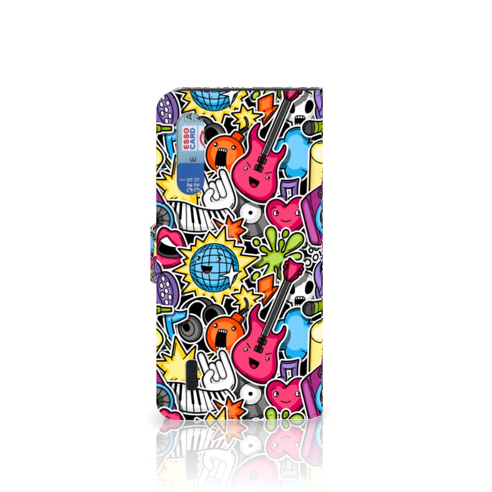 Xiaomi Mi 9 Lite Wallet Case met Pasjes Punk Rock