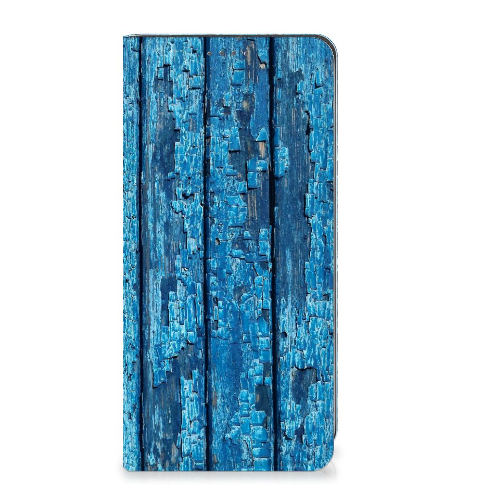 Google Pixel 7A Book Wallet Case Wood Blue