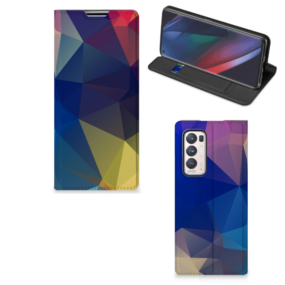 OPPO Find X3 Neo Stand Case Polygon Dark - B2C Telecom