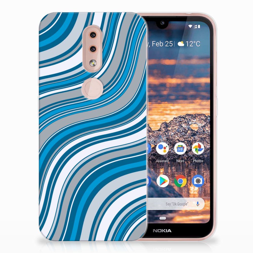 Nokia 4.2 TPU bumper Waves Blue