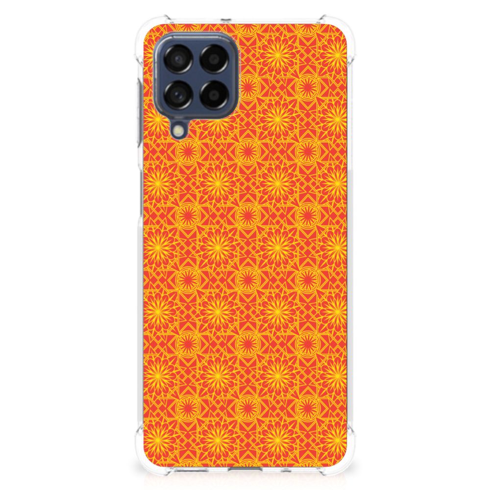 Samsung Galaxy M53 Doorzichtige Silicone Hoesje Batik Oranje