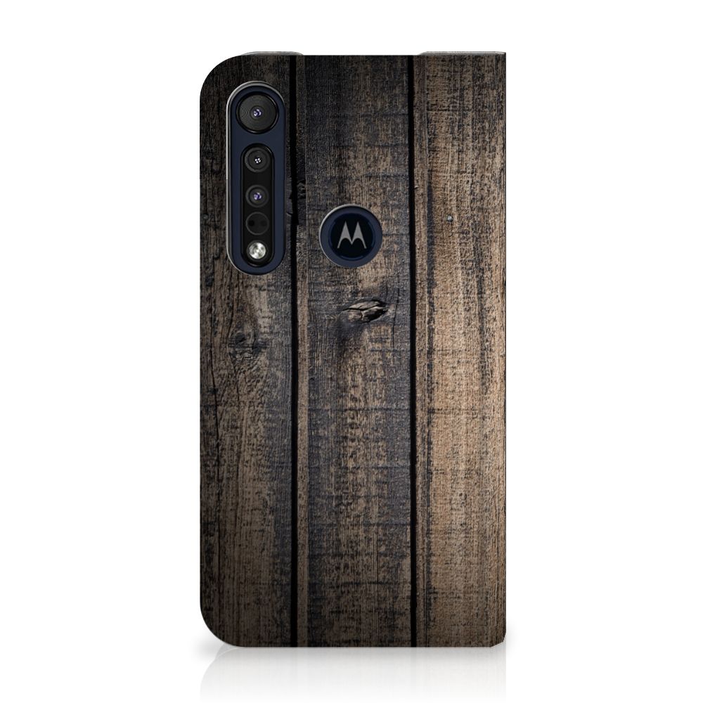 Motorola G8 Plus Book Wallet Case Steigerhout - B2C Telecom