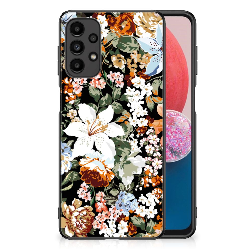 Bloemen Hoesje voor Samsung Galaxy A13 4G Dark Flowers B2C Telecom