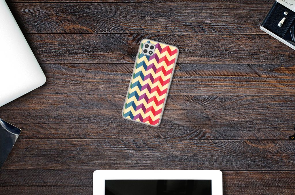 Samsung Galaxy A22 5G TPU bumper Zigzag Multi Color B2C Telecom