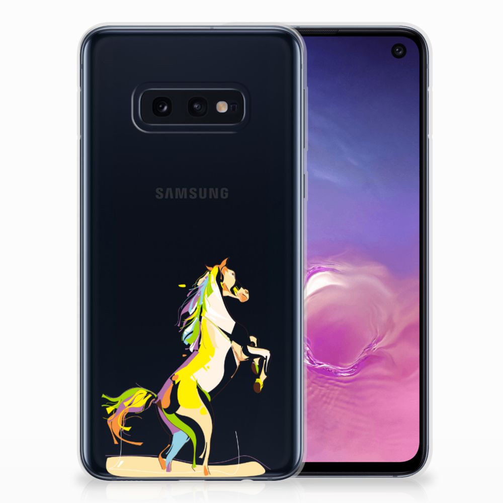 Samsung Galaxy S10e Telefoonhoesje met Naam Horse Color