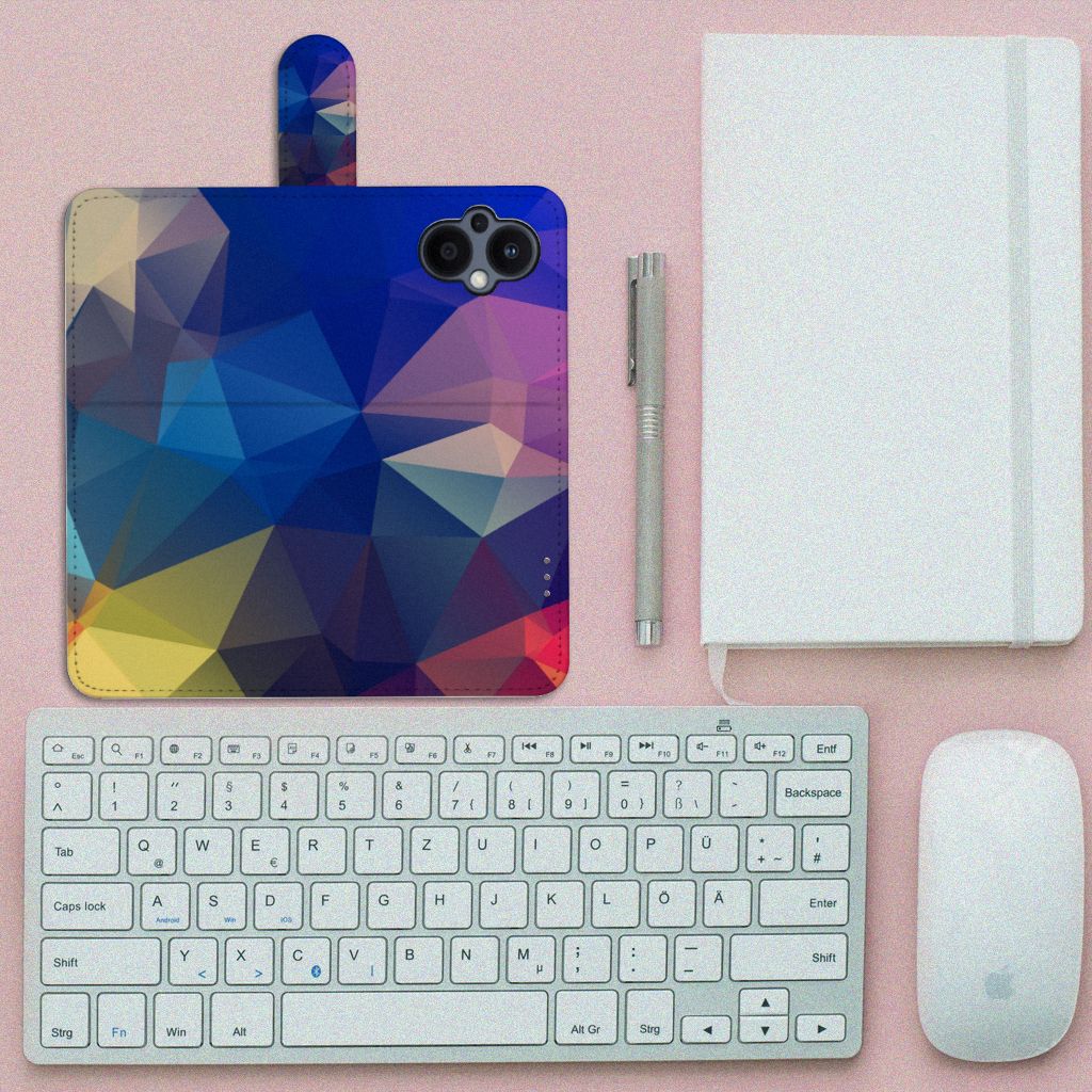 OPPO Reno 8 Lite | OnePlus Nord N20 Book Case Polygon Dark