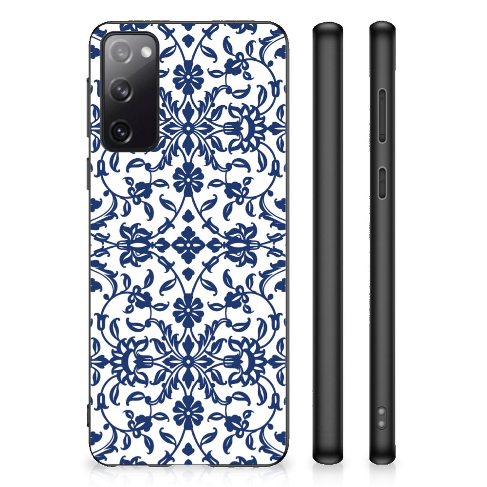 Samsung Galaxy S20 Skin Case Flower Blue B2C Telecom