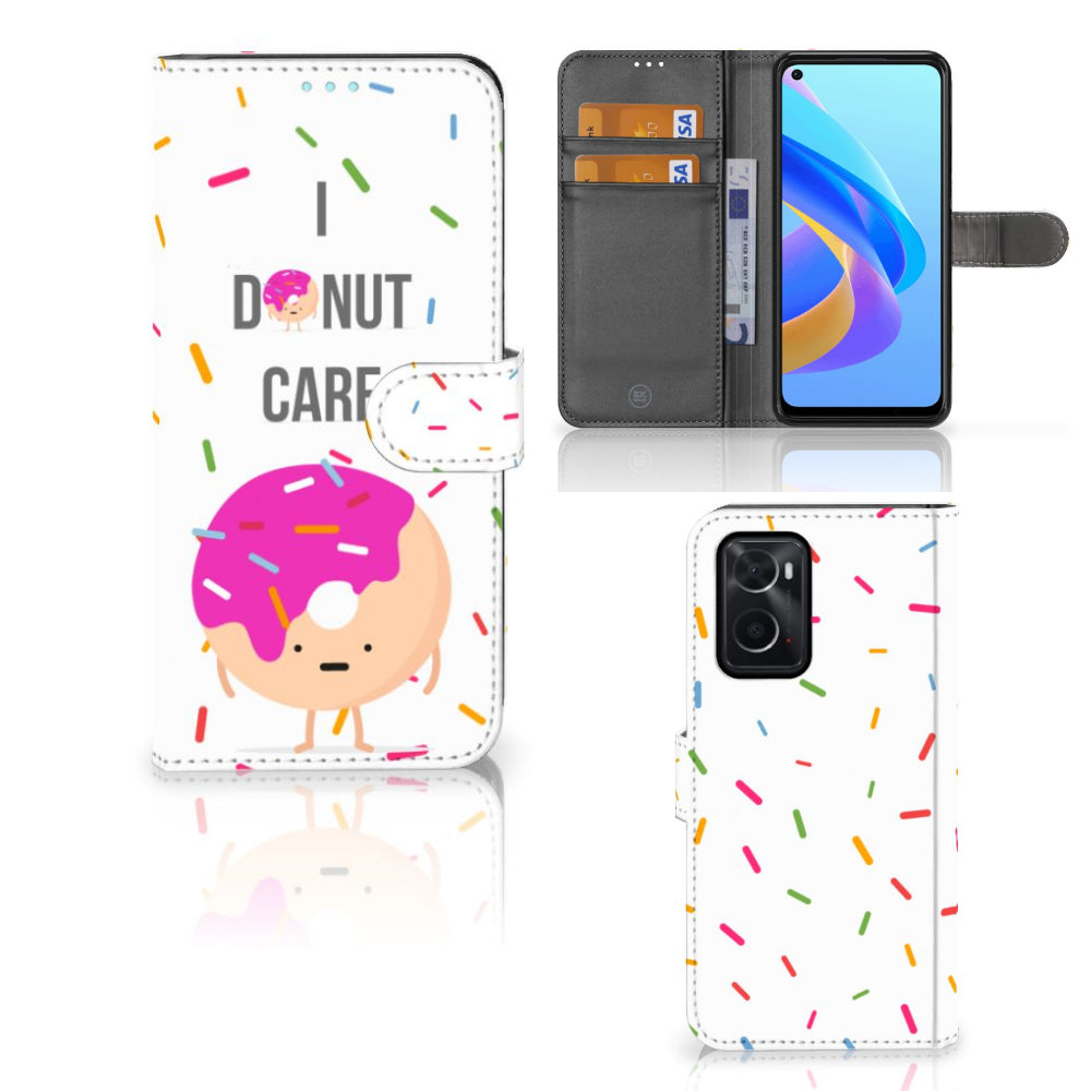 OPPO A76 | A96 Book Cover Donut Roze