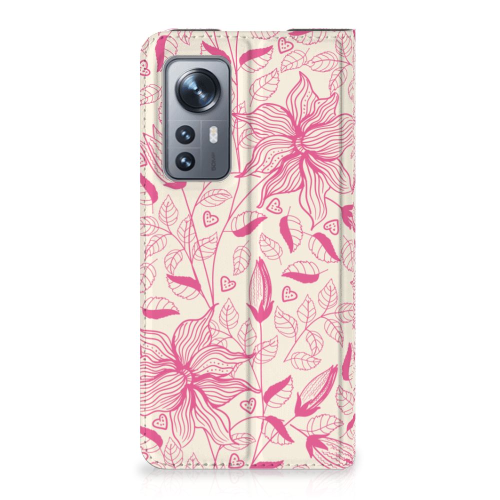 Xiaomi 12 | 12X Smart Cover Pink Flowers - B2C Telecom