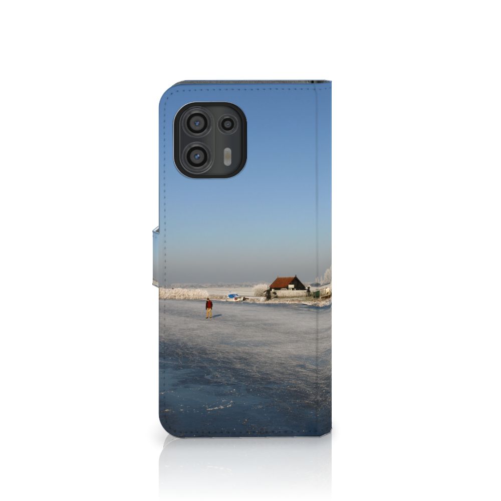 Motorola Edge 20 Lite Flip Cover Schaatsers