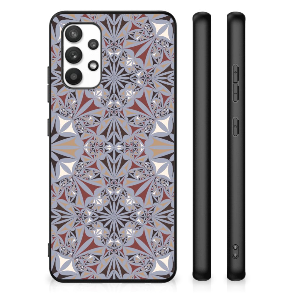 Samsung Galaxy A32 4G | A32 5G Enterprise Editie Marmeren Print Telefoonhoesje Flower Tiles B2C Telecom