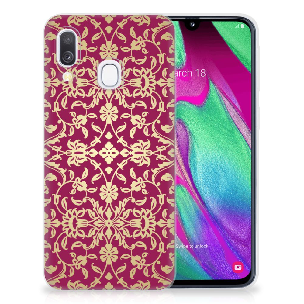 Siliconen Hoesje Samsung Galaxy A40 Barok Pink