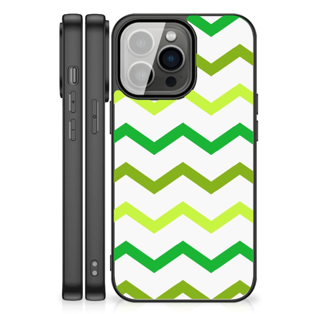 iPhone 13 Pro Max Back Case Zigzag Groen B2C Telecom
