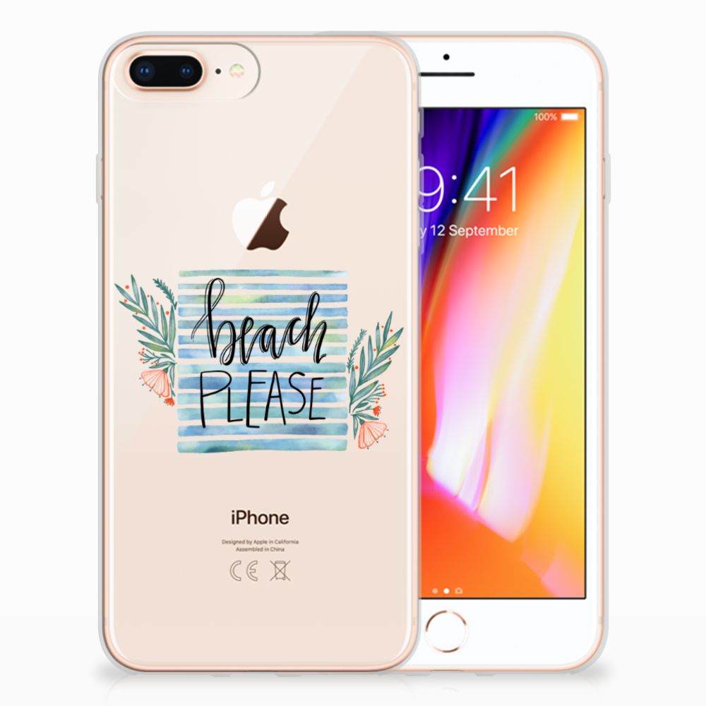 Apple iPhone 7 Plus | 8 Plus Telefoonhoesje met Naam Boho Beach