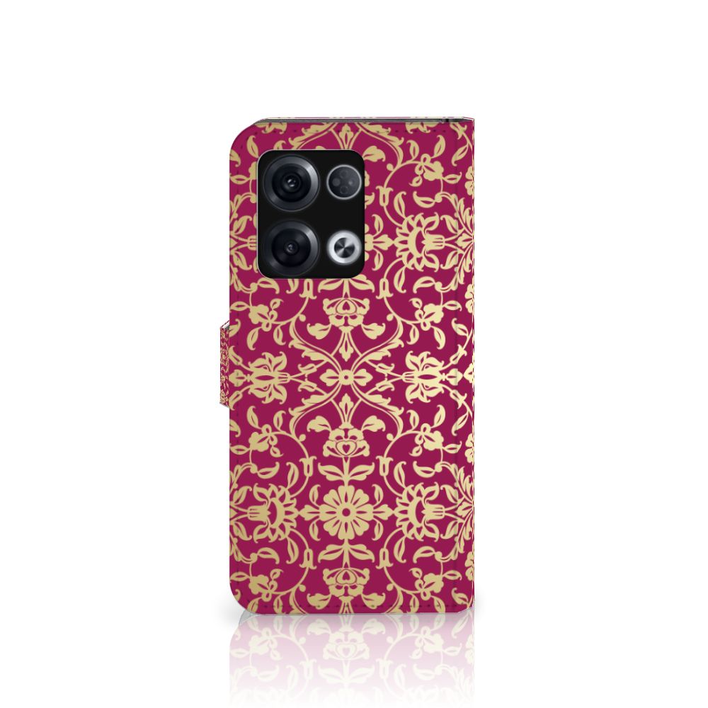 Wallet Case OPPO Reno8 Pro Barok Pink