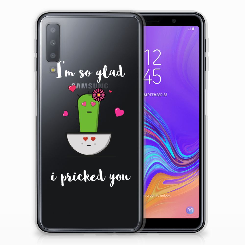 Samsung Galaxy A7 (2018) Telefoonhoesje met Naam Cactus Glad