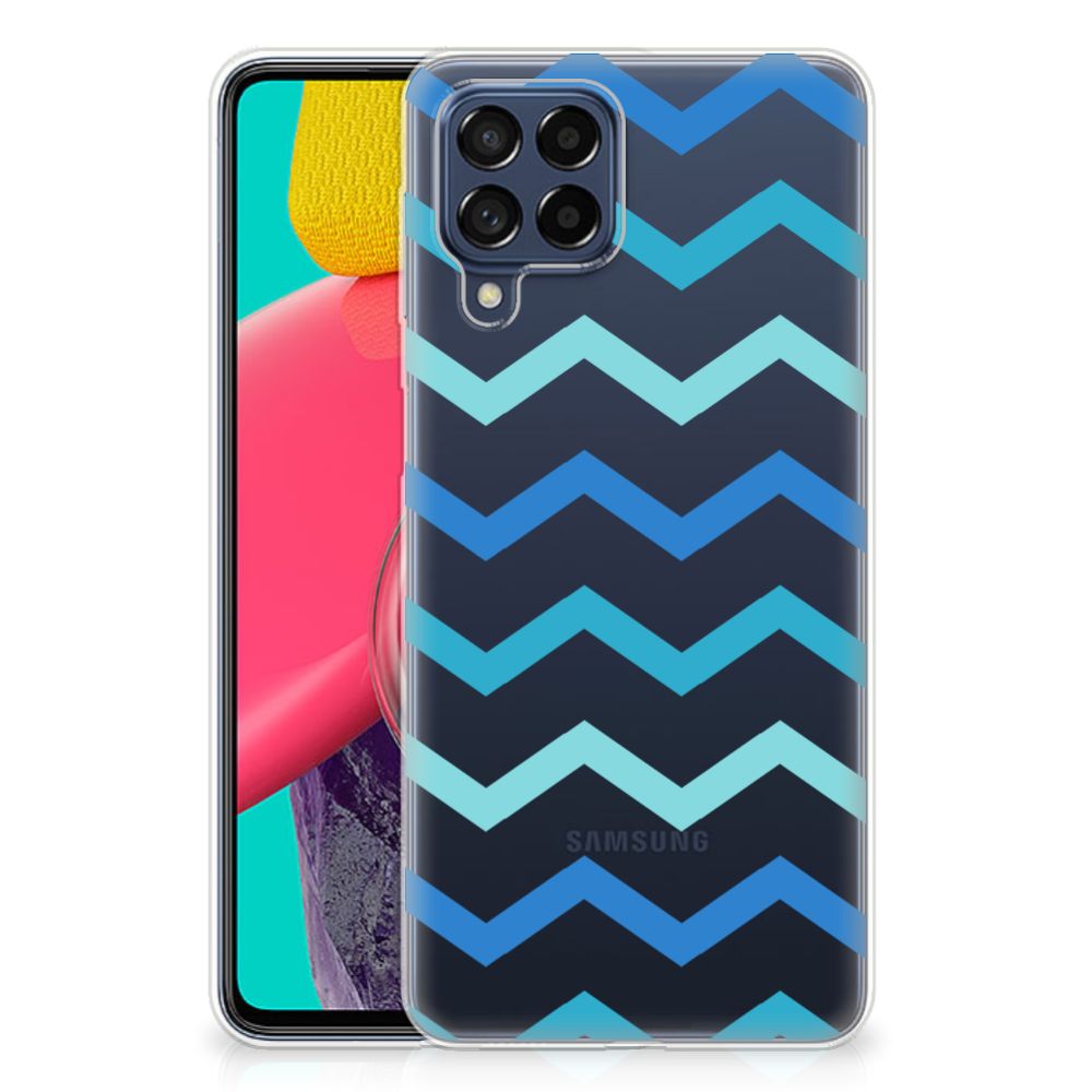 Samsung Galaxy M53 TPU bumper Zigzag Blauw B2C Telecom