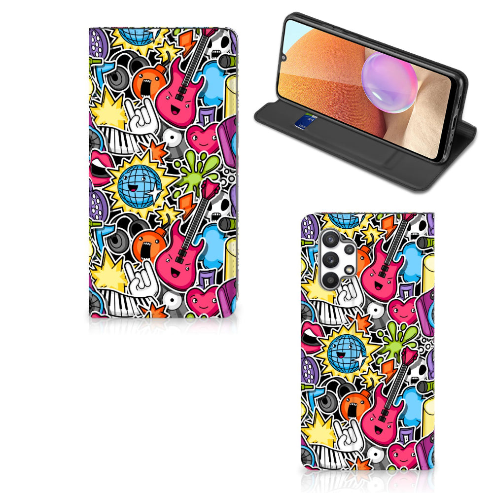 Samsung Galaxy A32 4G | A32 5G Enterprise Editie Hippe Standcase Punk Rock
