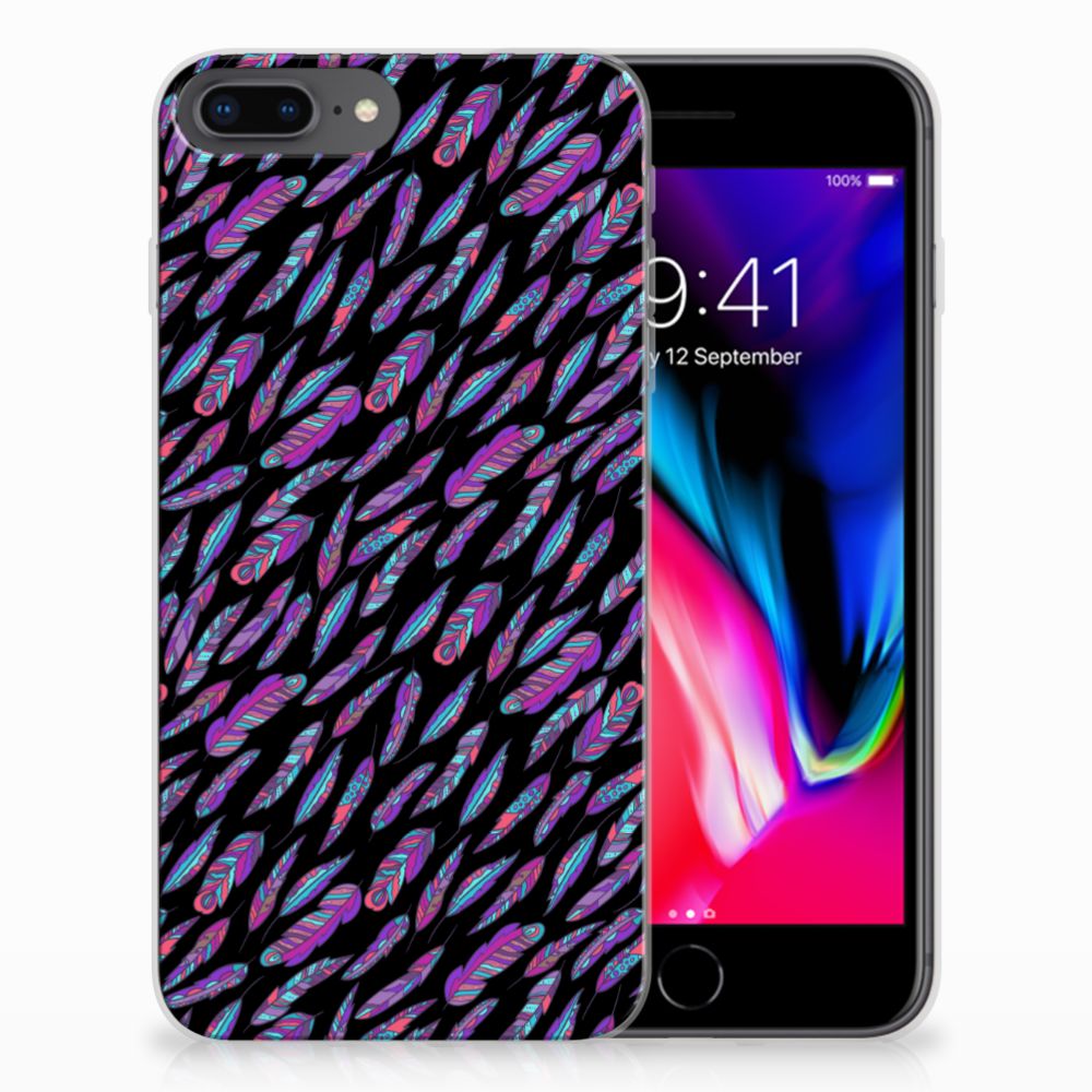 Apple iPhone 7 Plus | 8 Plus TPU bumper Feathers Color