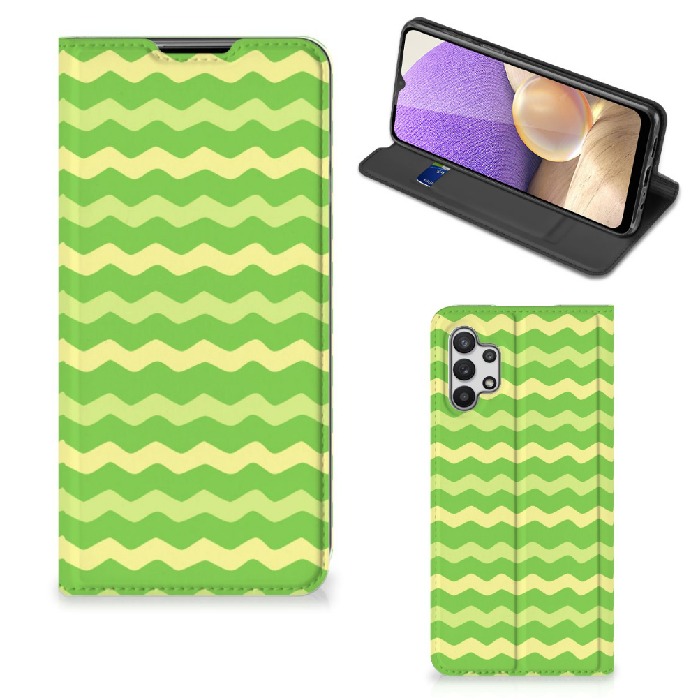 Samsung Galaxy A32 5G Hoesje met Magneet Waves Green - B2C Telecom
