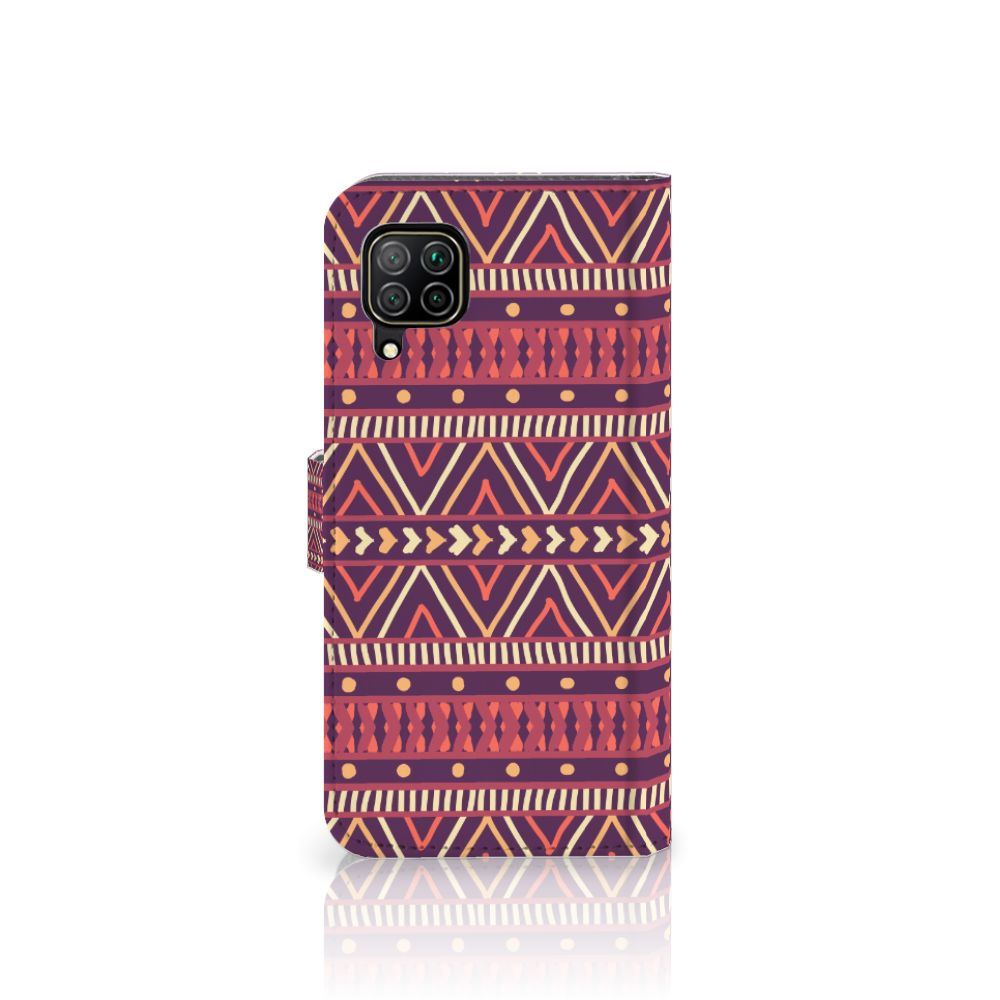 Huawei P40 Lite Telefoon Hoesje Aztec Paars