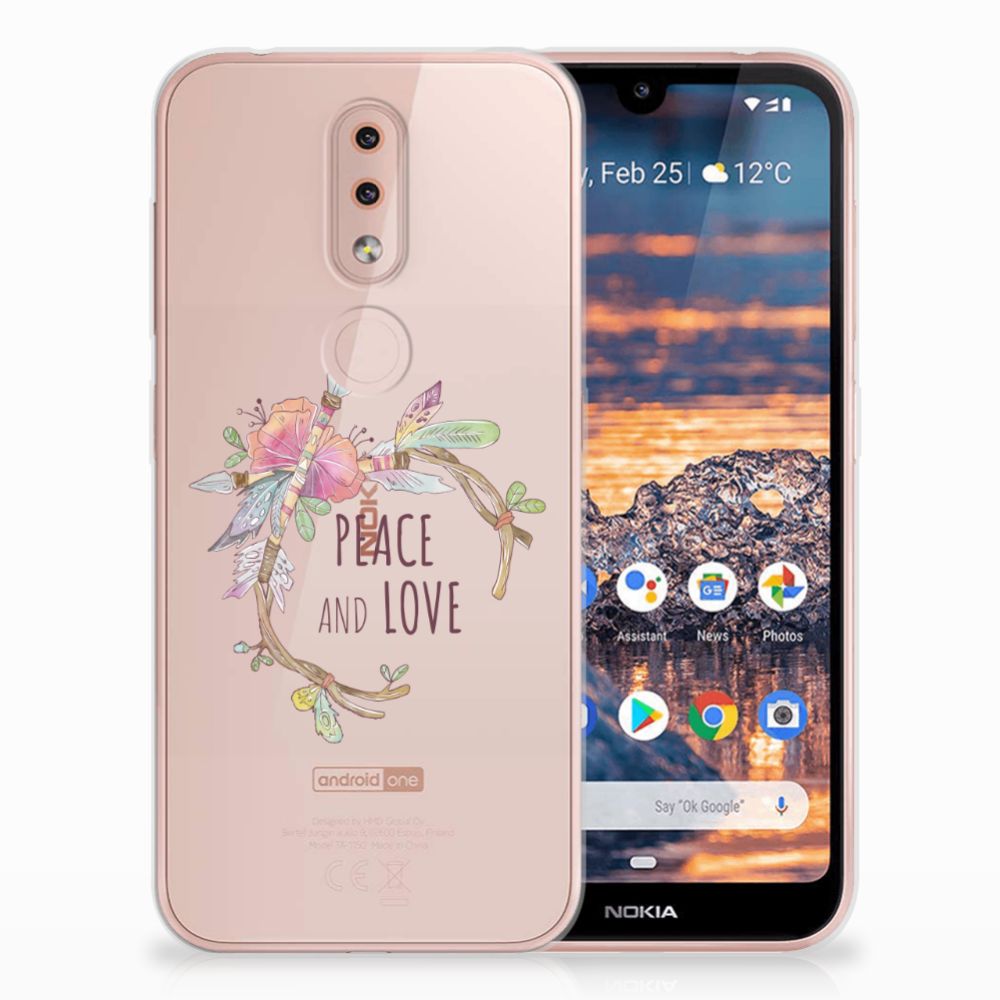 Nokia 4.2 Telefoonhoesje met Naam Boho Text