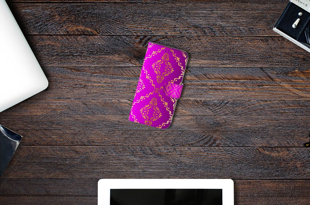 Wallet Case Apple iPhone 13 Barok Roze