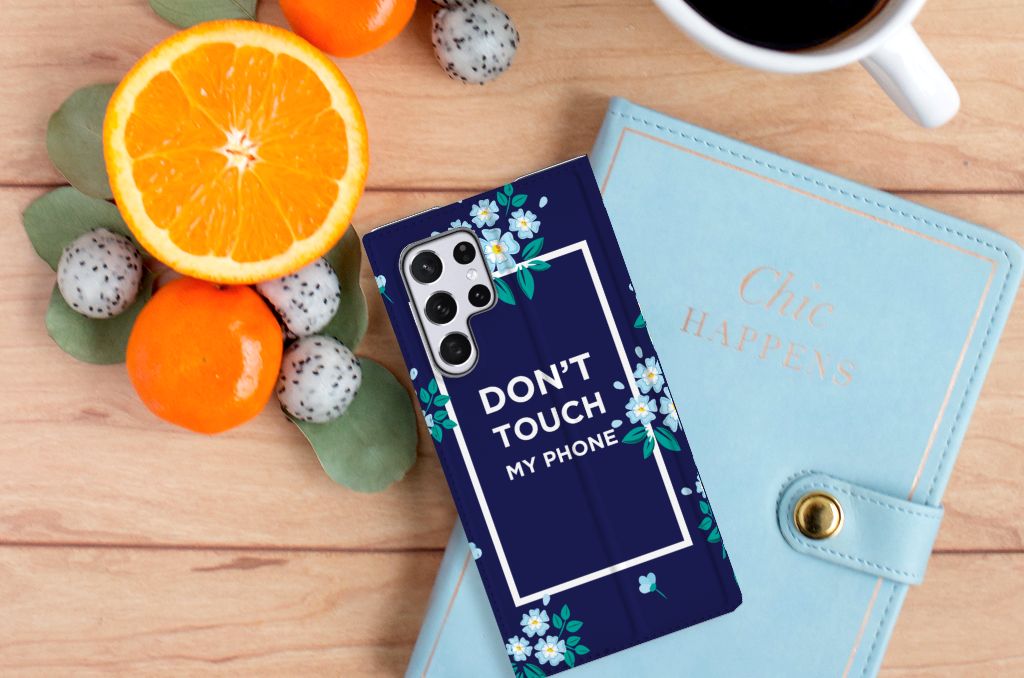 Samsung Galaxy S22 Ultra Design Case Flowers Blue DTMP - B2C Telecom