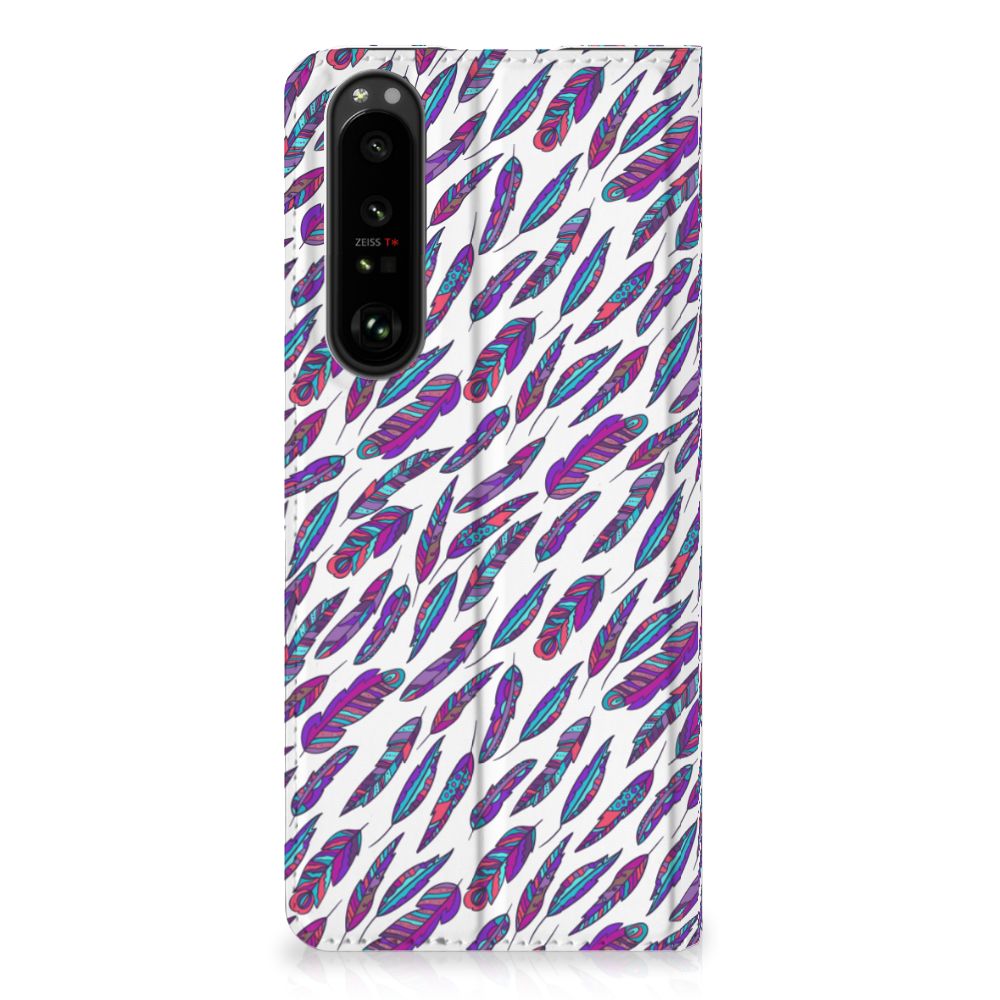 Sony Xperia 1 III Hoesje met Magneet Feathers Color - B2C Telecom