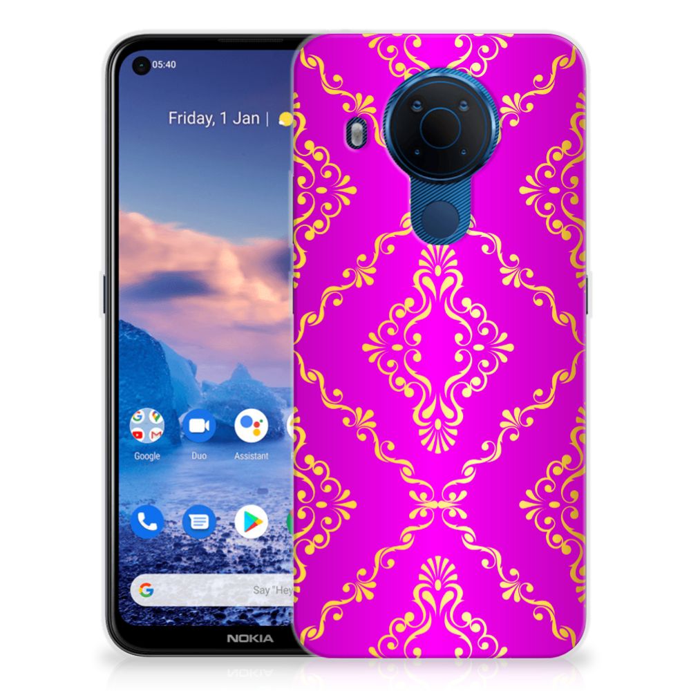 Siliconen Hoesje Nokia 5.4 Barok Roze