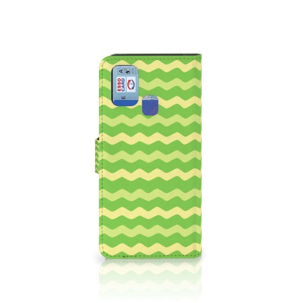 Samsung Galaxy M31 Telefoon Hoesje Waves Green