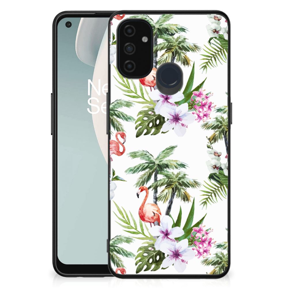 OnePlus Nord N100 Dierenprint Telefoonhoesje Flamingo Palms