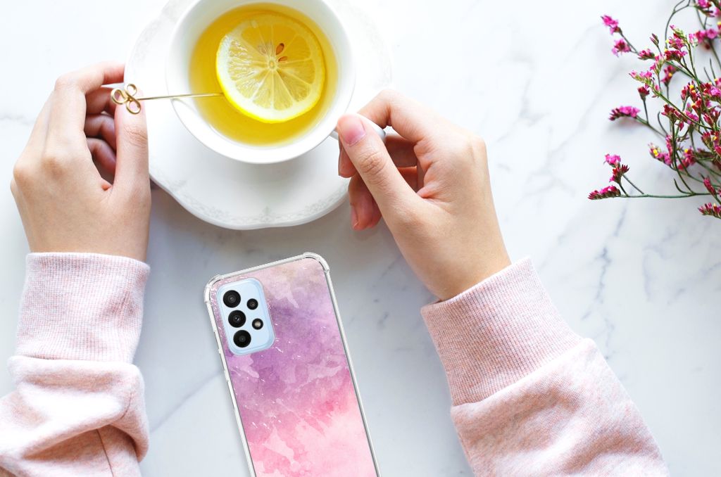 Back Cover Samsung Galaxy A23 Pink Purple Paint - B2C Telecom