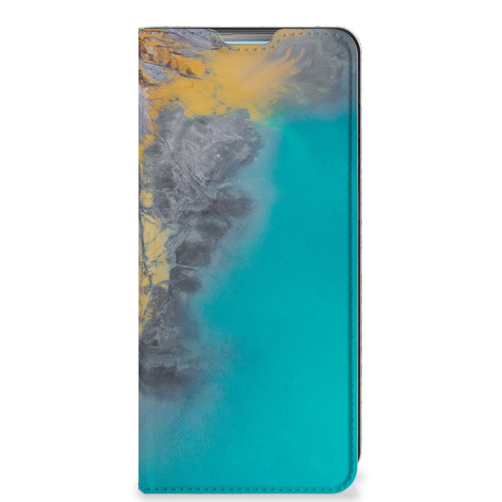 OPPO A74 4G Standcase Marble Blue Gold - B2C Telecom