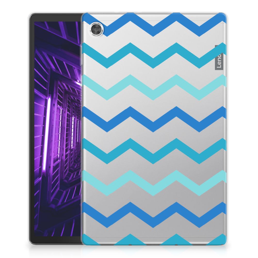 Lenovo Tab M10 Plus Hippe Hoes Zigzag Blauw - B2C Telecom