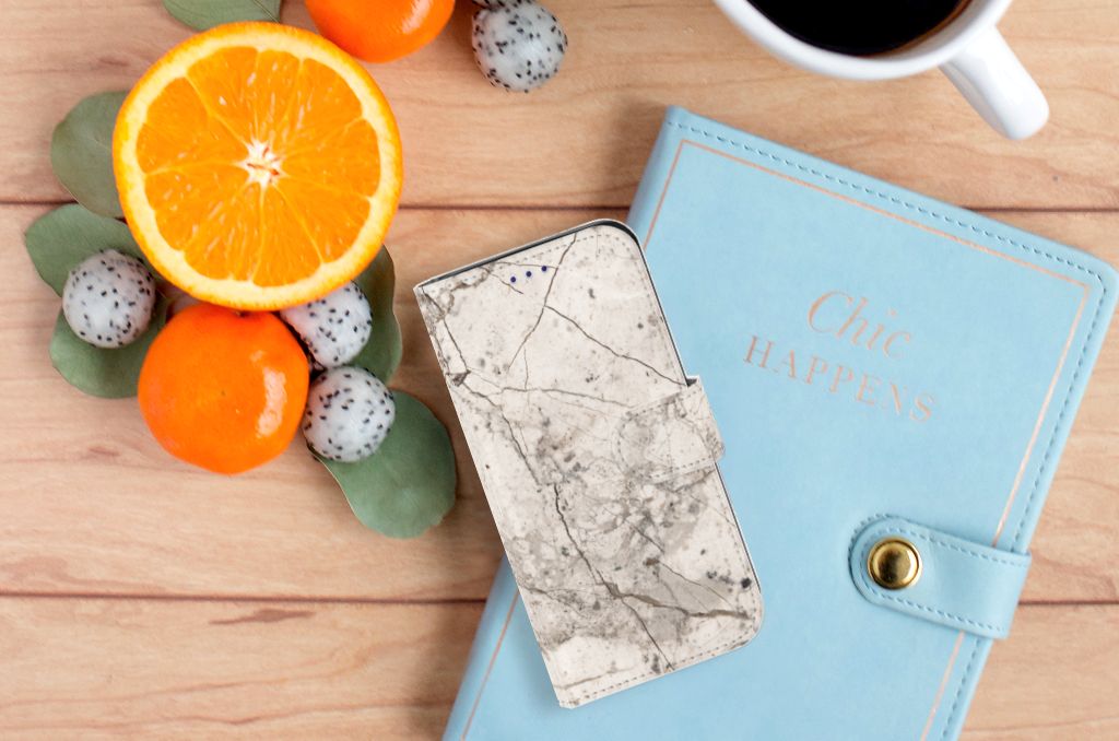 Samsung Galaxy S10e Bookcase Marmer Beige