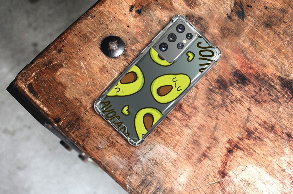 Samsung Galaxy S21 Ultra Stevig Bumper Hoesje Avocado Singing B2C Telecom