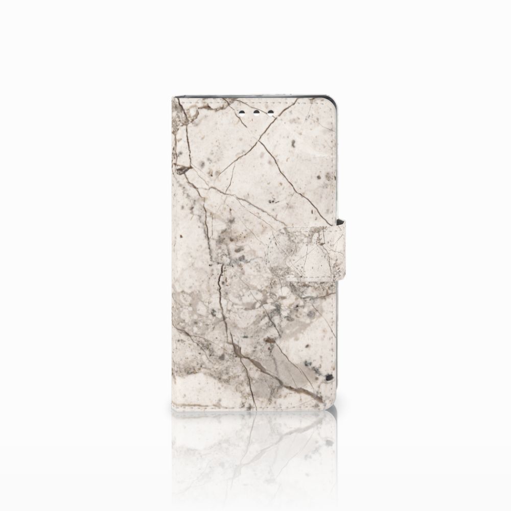 Sony Xperia XZ1 Bookcase Marmer Beige