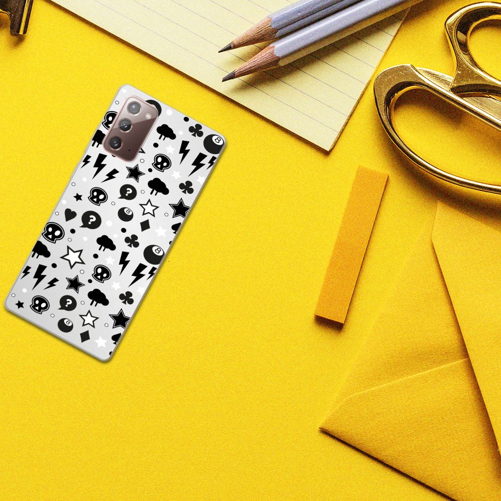 Silicone Back Case Samsung Note 20 Silver Punk B2C Telecom