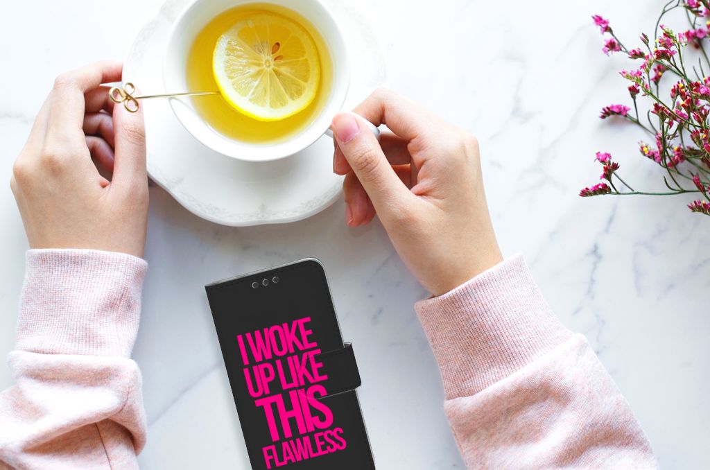 Microsoft Lumia 650 Hoesje met naam Woke Up - Origineel Cadeau Zelf Maken