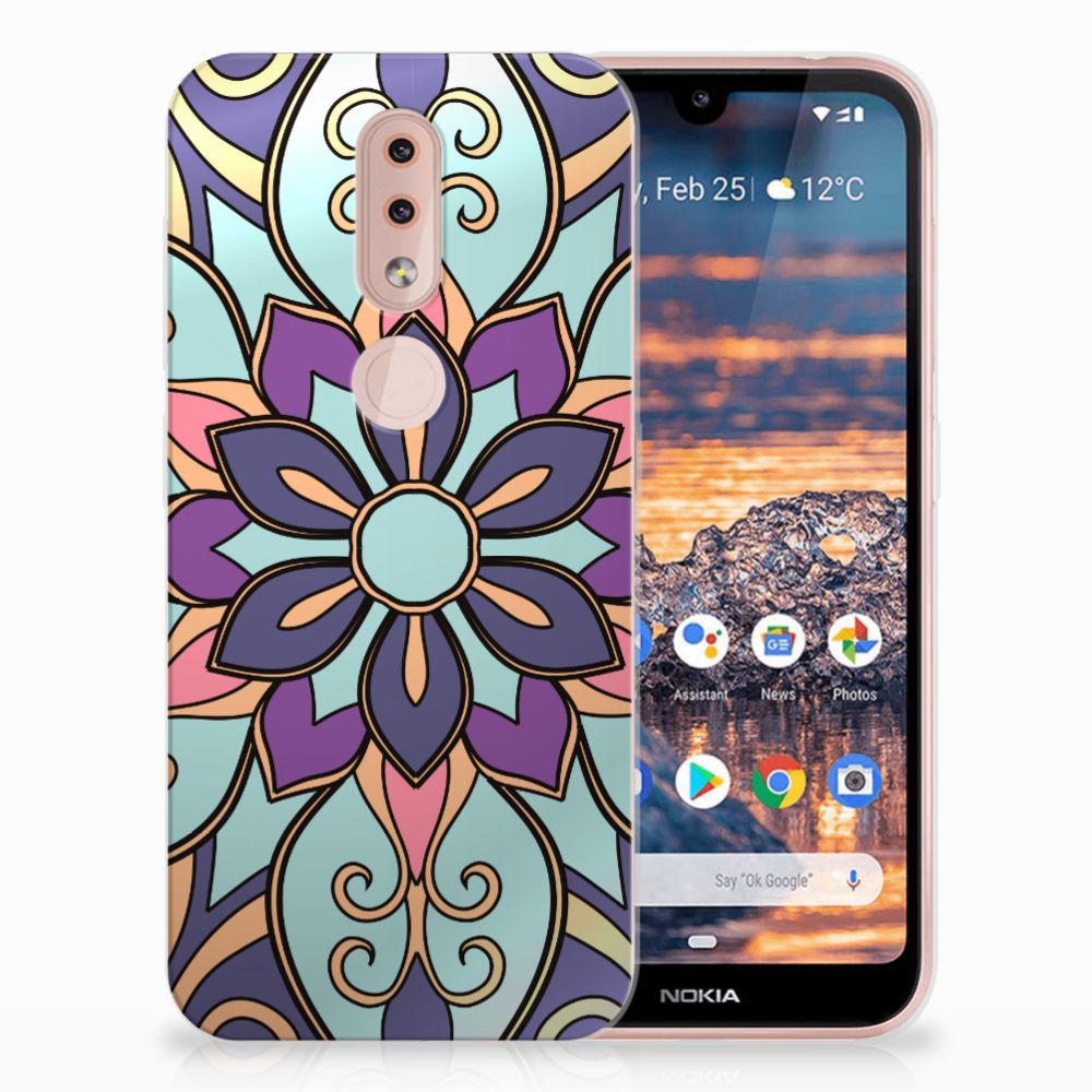 Nokia 4.2 TPU Case Purple Flower