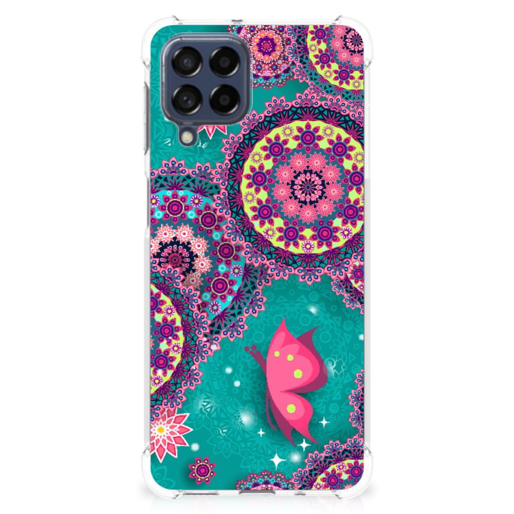 Samsung Galaxy M53 Back Cover Cirkels en Vlinders