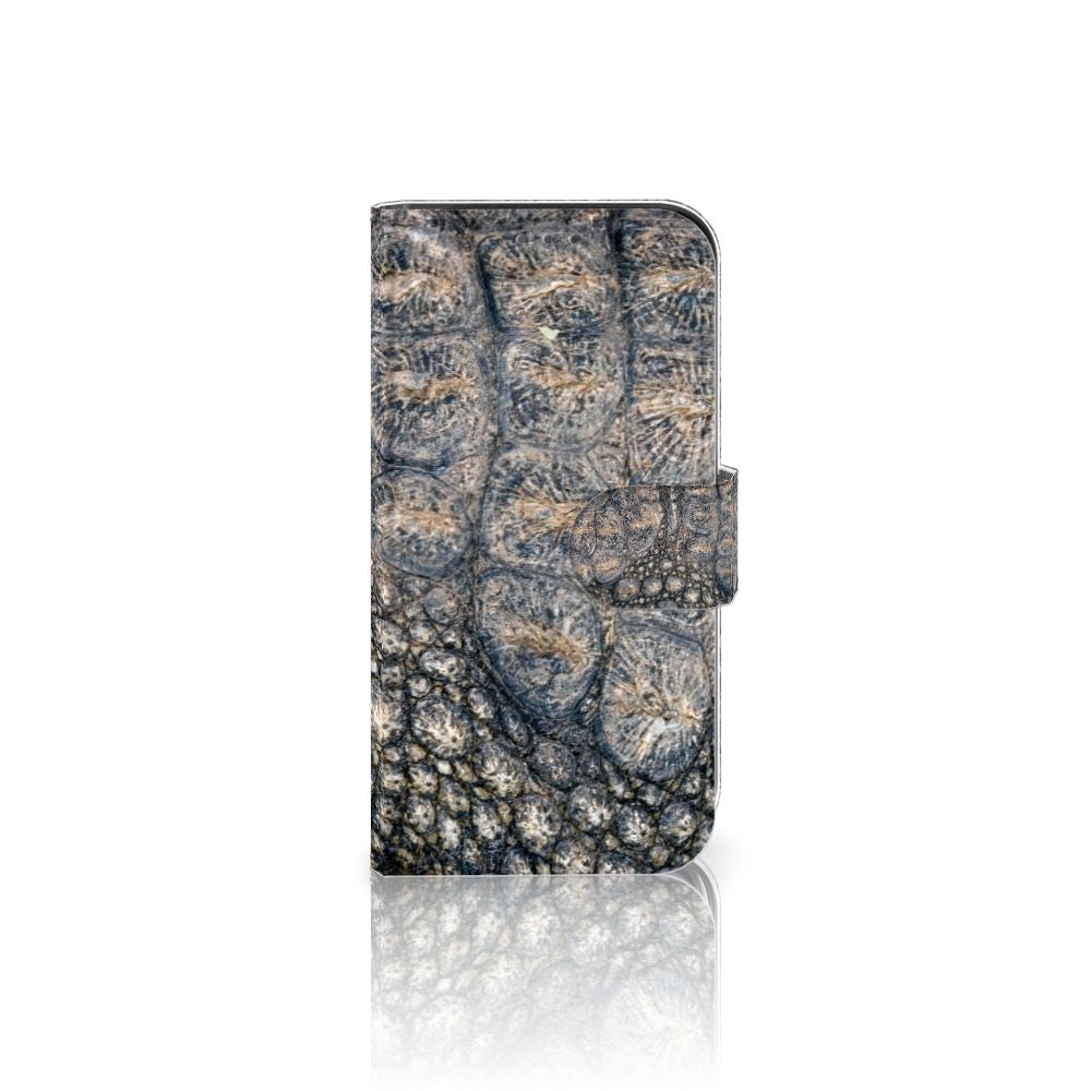 Apple iPhone 12 Mini Telefoonhoesje met Pasjes Krokodillenprint