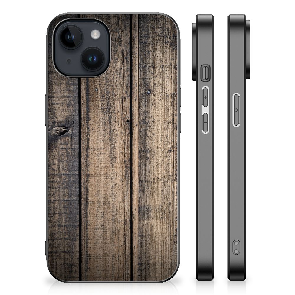 iPhone 15 Plus Houten Print Telefoonhoesje Steigerhout