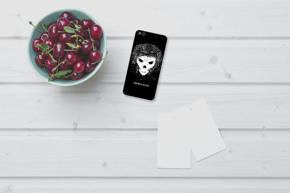 Silicone Back Case Huawei P10 Lite Skull Hair