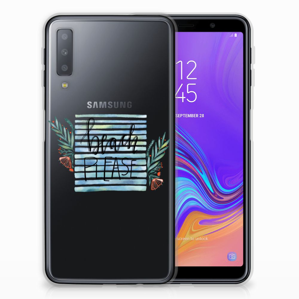 Samsung Galaxy A7 (2018) Telefoonhoesje met Naam Boho Beach