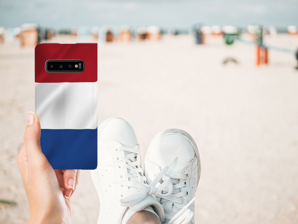 Samsung Galaxy S10 Standcase Nederlandse Vlag - B2C Telecom