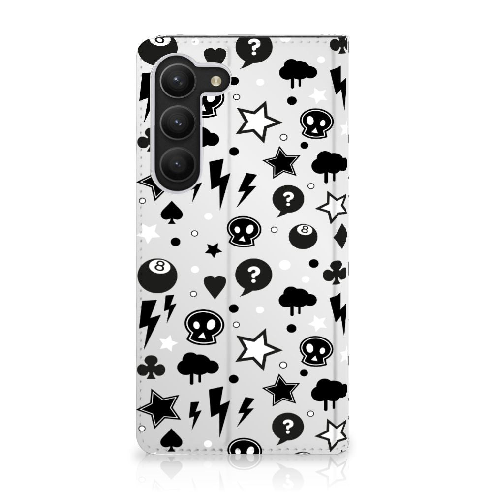 Mobiel BookCase Samsung Galaxy S23 Silver Punk - B2C Telecom