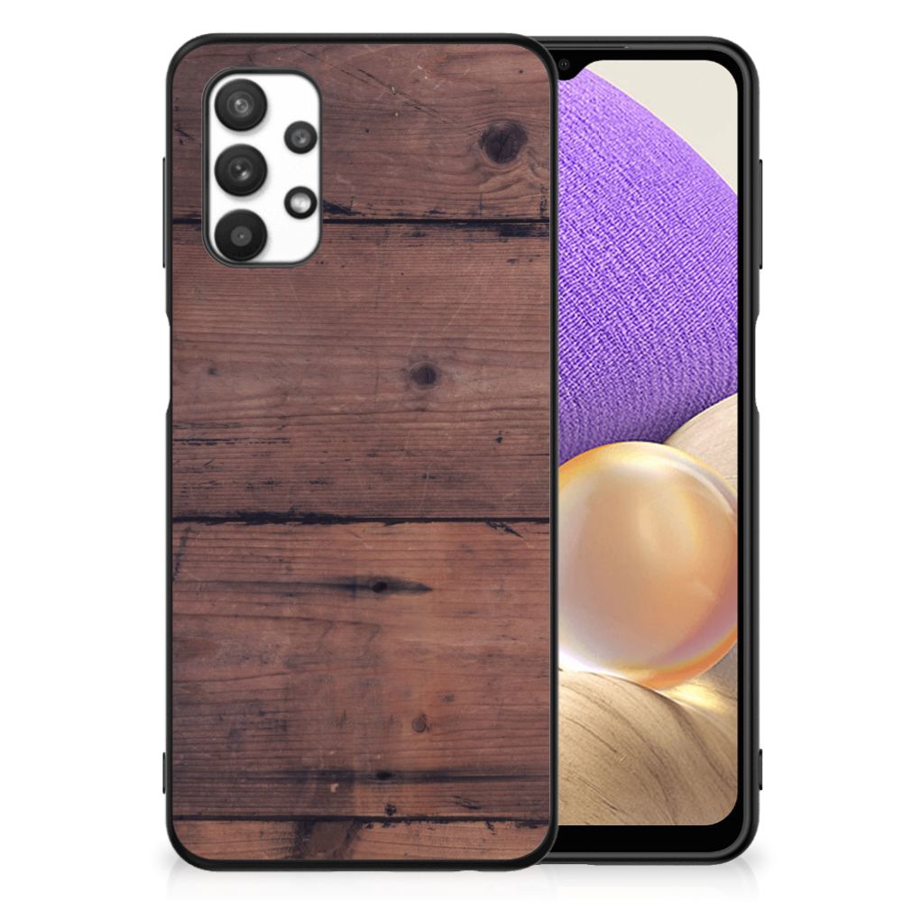 Samsung Galaxy A32 5G Houten Print Telefoonhoesje Old Wood B2C Telecom